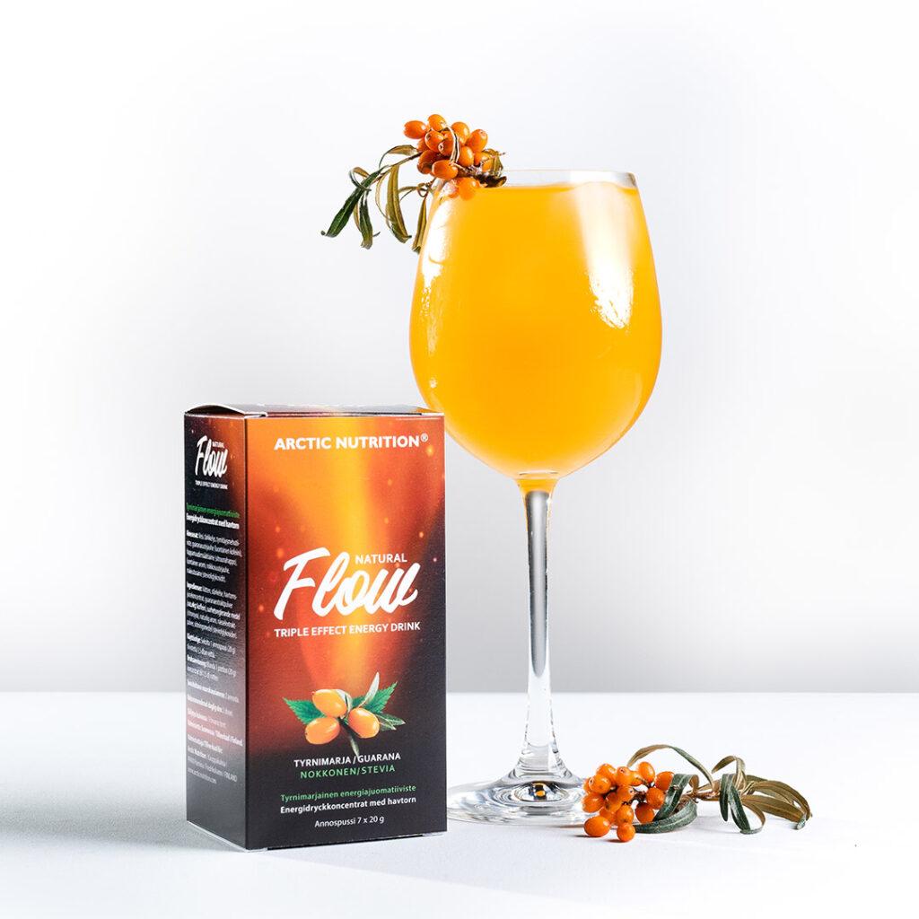 Natural energy drink, Sea Buckthorn Flow, by Soluni